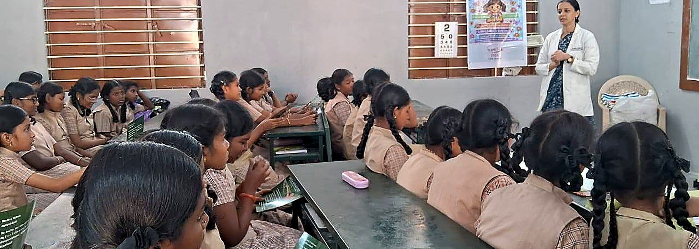An eye-health awareness talk for school students